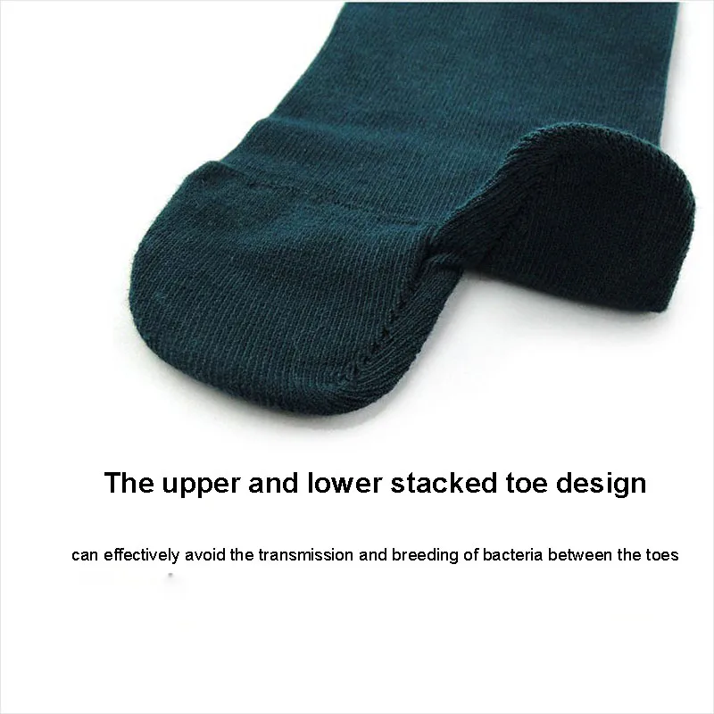 5 чифта мъжки Чорапи-täby от чист памук, Обикновена Чорапи-сабо с два пръста, Пролетта и есента са Топли Ежедневни Антифрикционные чорапи-чехли Изображение 5